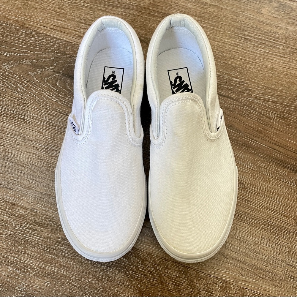 Vans Slip On White Kids Size 1Y